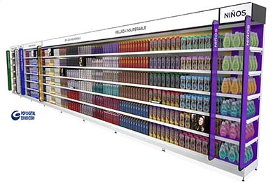 Diseño de gondola para supermercado