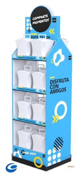 exhibidor de piso doble cara 1
